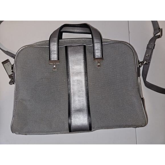 Tumi Ballistic Nylon Briefcase Messenger Bag A4 2way Gray 15x11x2 - Picture 7 of 13